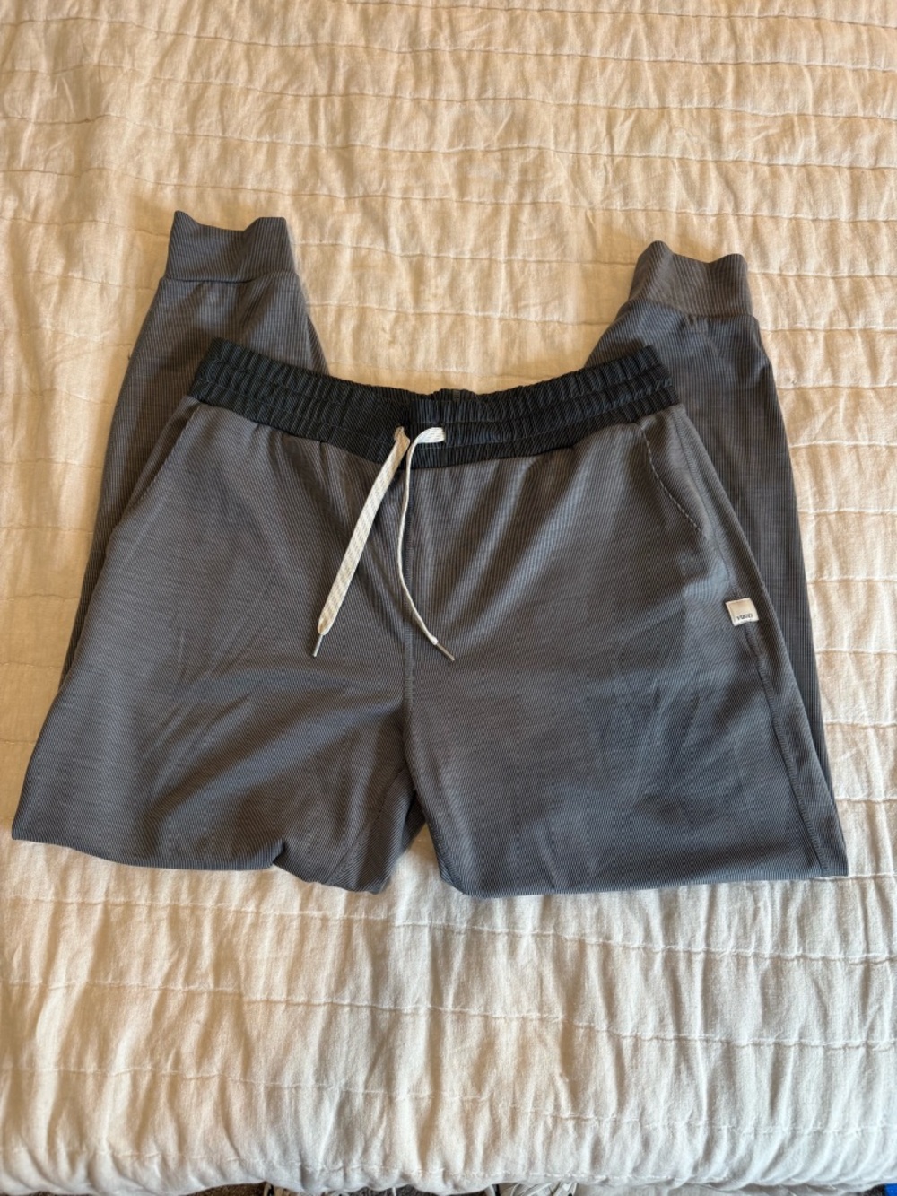 Vuori Charcoal Gray Jogger Pants with Black Waistband